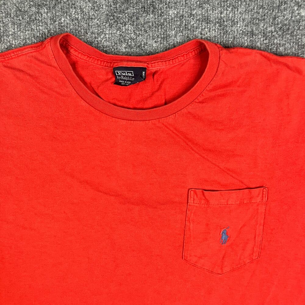 Polo Ralph Lauren T-Shirt Mens XL Red Graphic Logo Crewneck Casual Tee